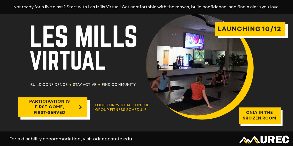 Les Mills Virtual launching 10/12 on the group fitness schedule